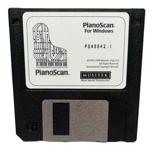 Pianoscan for Windows Floppy Disk Music Software Musitek Vintage